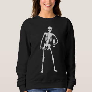 Sweatshirt halloween squelette verre de vin déplaisant drôle