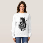 Sweatshirt Halloween tatouage art  (Devant entier)
