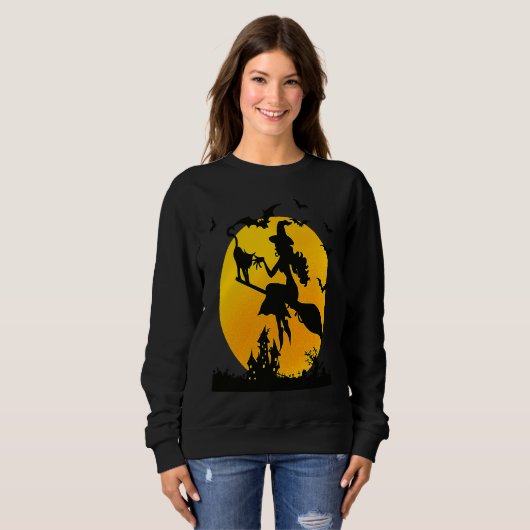 Sweatshirt Halloween Witch   Happy Halloween     (Devant entier)