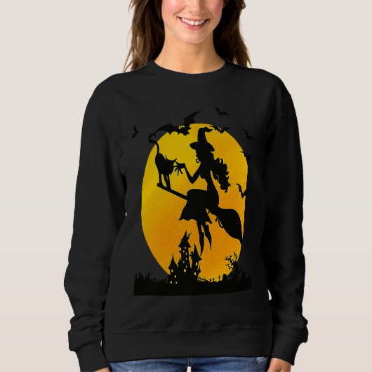 Sweatshirt Halloween Witch   Happy Halloween     (Devant)