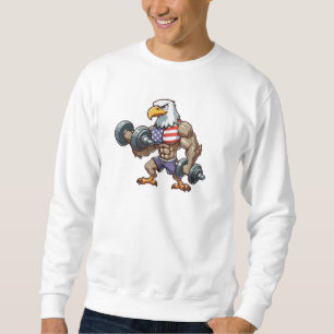 Sweatshirt haltérophilie patriotique américaine aigle chauve