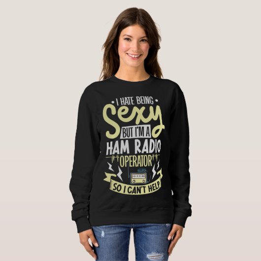 Sweatshirt ham radio radio operator amateur radio morse code (Devant entier)