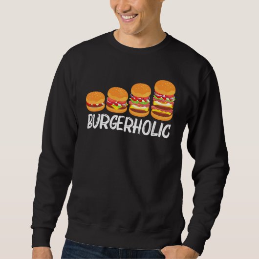 Sweatshirt Hamburger cool Pour Hommes Femmes Cheeseburger Fas (Devant)