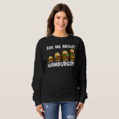 Sweatshirt Hamburger Pour Hommes Femmes Nourriture Cheeseburg (Devant entier)