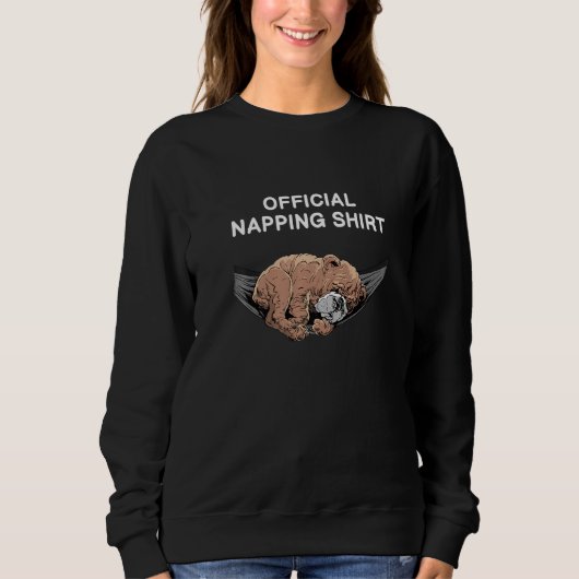 Sweatshirt Hammock Sleeping Chien Bulldog Nap (Devant)
