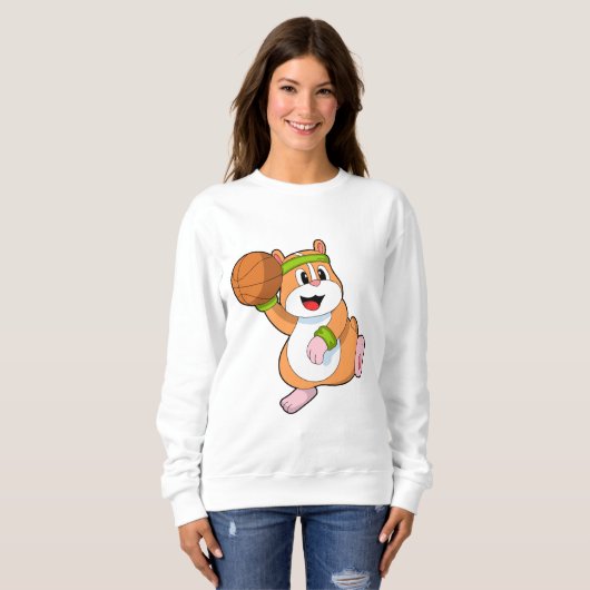 Sweatshirt Hamster as Basketball player (Devant entier)