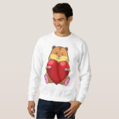 Sweatshirt Hamster au coeur (Devant entier)