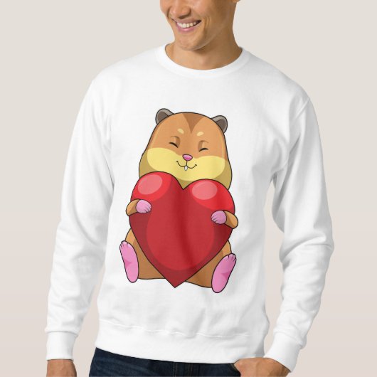Sweatshirt Hamster au coeur (Devant)