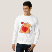 Sweatshirt Hamster au coeur (Devant entier)