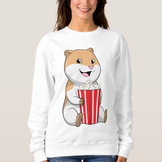 Sweatshirt Hamster au cône de Popcorn (Devant)