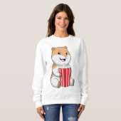 Sweatshirt Hamster au cône de Popcorn (Devant entier)