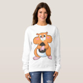 Sweatshirt Hamster au noyer (Devant entier)
