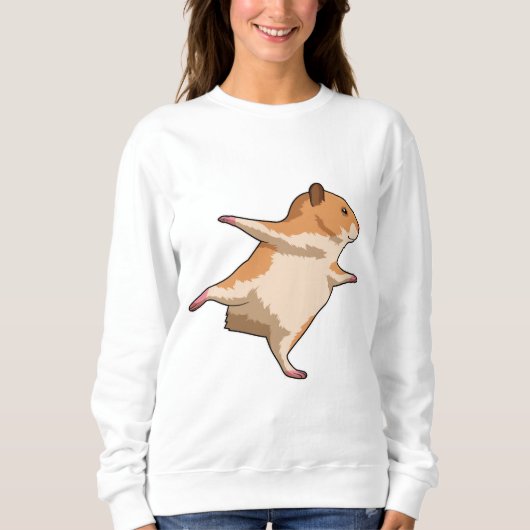Sweatshirt Hamster au Yoga Stretching Legs (Devant)
