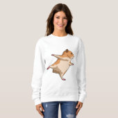Sweatshirt Hamster au Yoga Stretching Legs (Devant entier)
