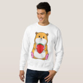 Sweatshirt Hamster aux fraises (Devant entier)
