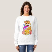 Sweatshirt Hamster avec Bébé bouteille Jus (Devant entier)