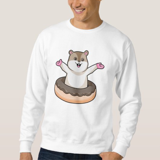 Sweatshirt Hamster avec de l'âne au chocolat (Devant)