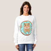 Sweatshirt Hamster avec Donut (Devant entier)