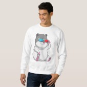 Sweatshirt Hamster avec lunettes (Devant entier)