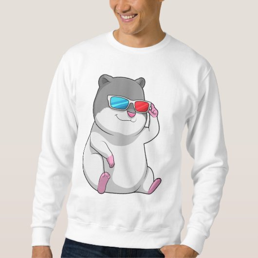 Sweatshirt Hamster avec lunettes (Devant)