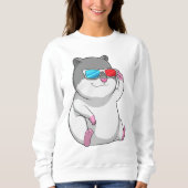Sweatshirt Hamster avec lunettes (Devant)