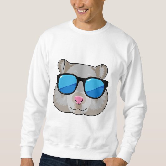 Sweatshirt Hamster avec lunettes de soleil (Devant)
