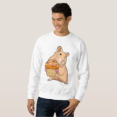 Sweatshirt Hamster avec Muffin (Devant entier)