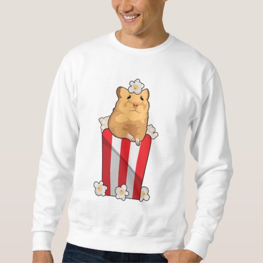 Sweatshirt Hamster avec Popcorn (Devant)