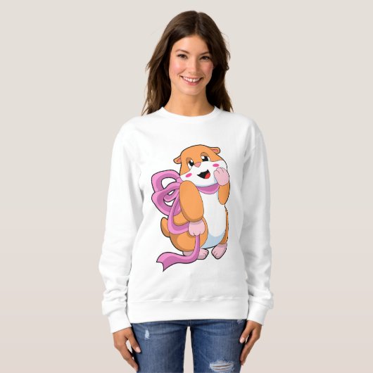Sweatshirt Hamster avec ruban (Devant entier)