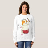 Sweatshirt Hamster comme boulon avec broche à rouleaux (Devant entier)