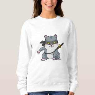Sweatshirt Hamster comme Ninja dans les arts martiaux avec ép