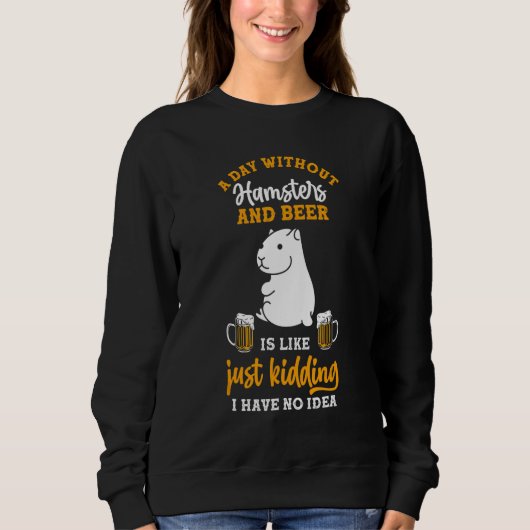 Sweatshirt Hamster de bière (Devant)