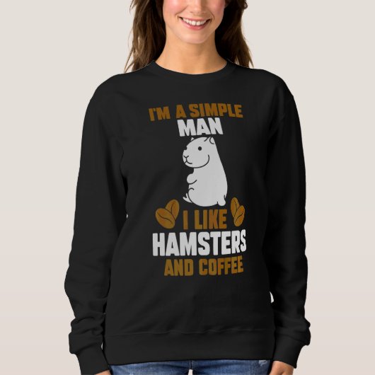 Sweatshirt Hamster de café pour hommes (Devant)