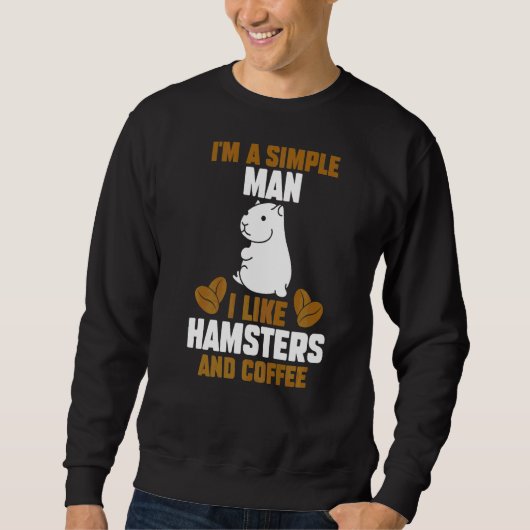 Sweatshirt Hamster de café pour hommes (Devant)