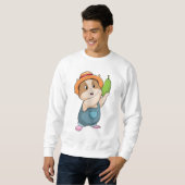 Sweatshirt Hamster en fermier avec des courgettes (Devant entier)