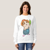Sweatshirt Hamster en fermier avec des courgettes (Devant entier)
