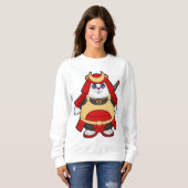 Sweatshirt Hamster en guerrier avec Armor (Devant entier)
