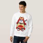 Sweatshirt Hamster en Guerrier avec Armure (Devant entier)