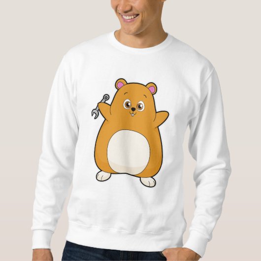 Sweatshirt Hamster en mécanique avec clé (Devant)