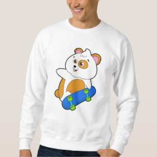 Sweatshirt Hamster en patinage avec skateboard
