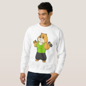 Sweatshirt Hamster Fitness Dumbbell (Devant entier)