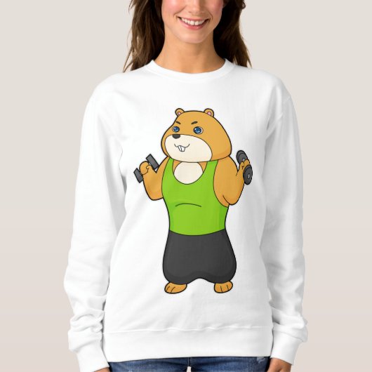 Sweatshirt Hamster Fitness Dumbbell (Devant)