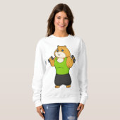 Sweatshirt Hamster Fitness Dumbbell (Devant entier)