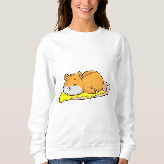 Sweatshirt Hamster & Pizza au fromage (Devant)