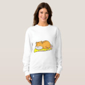 Sweatshirt Hamster & Pizza au fromage (Devant entier)