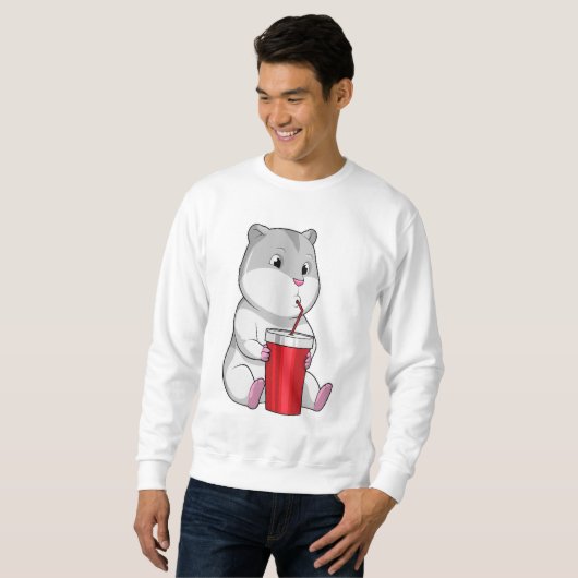 Sweatshirt Hamster with Mug & Drinking straw (Devant entier)