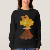 Sweatshirt Hand with bitcoin symbol comes from a volcano vol (Devant)