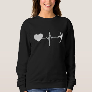 Sweatshirt Handball Joueur de Handball Battement de coeur