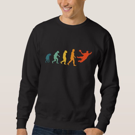 Sweatshirt Handball Players Evolution Retro Handball (Devant)
