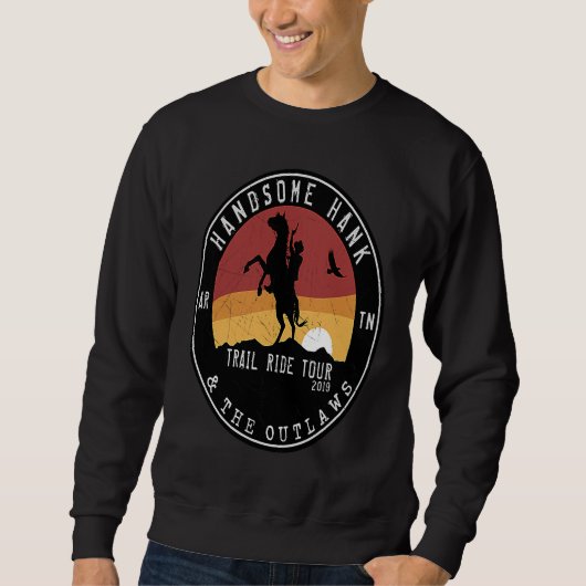 SWEATSHIRT HANDSOME HANK AND THE OUTLAWS TOUR GRAPHIC, (Devant)
